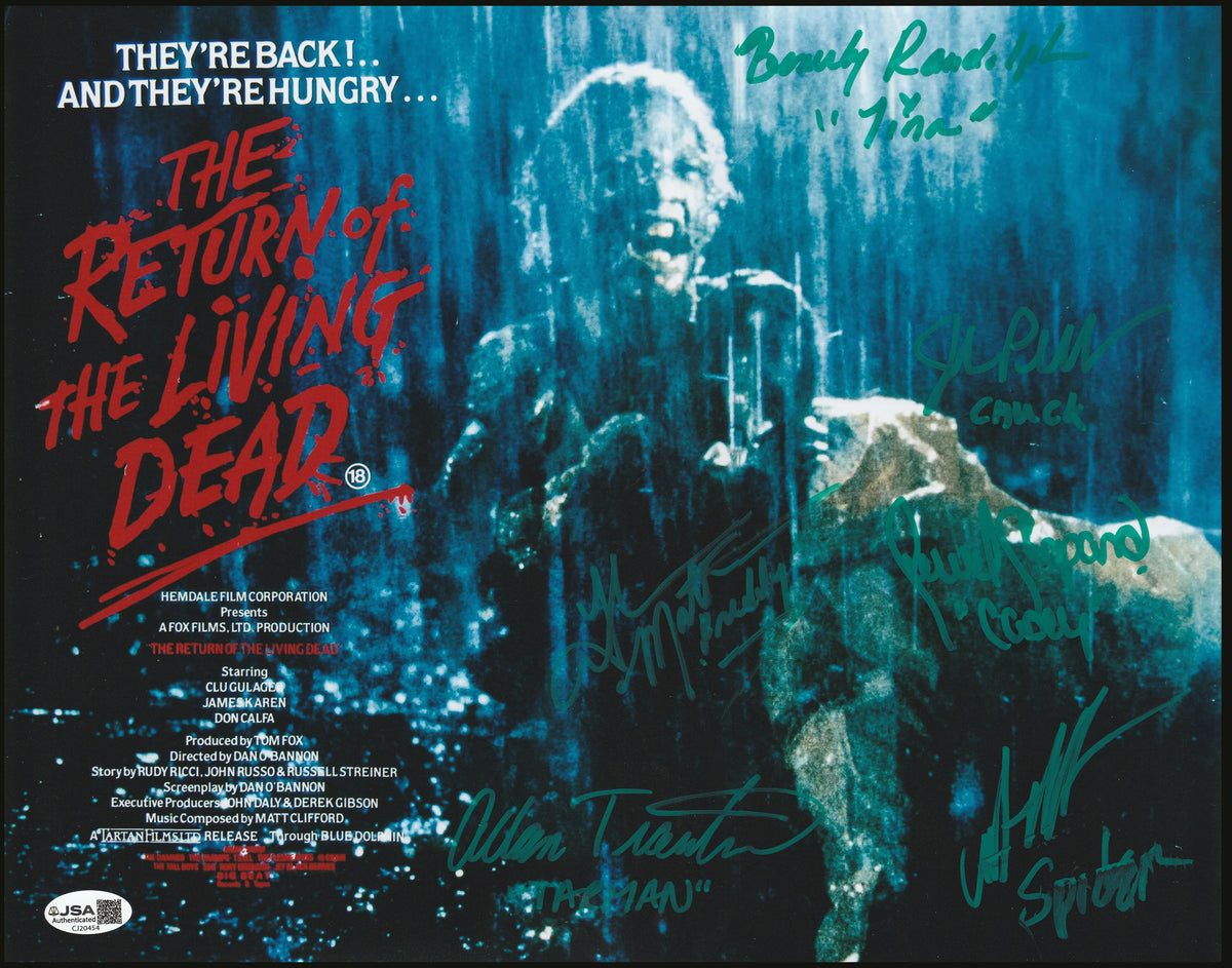 Return Of The Living Dead cast signed 11x14 poster JSA