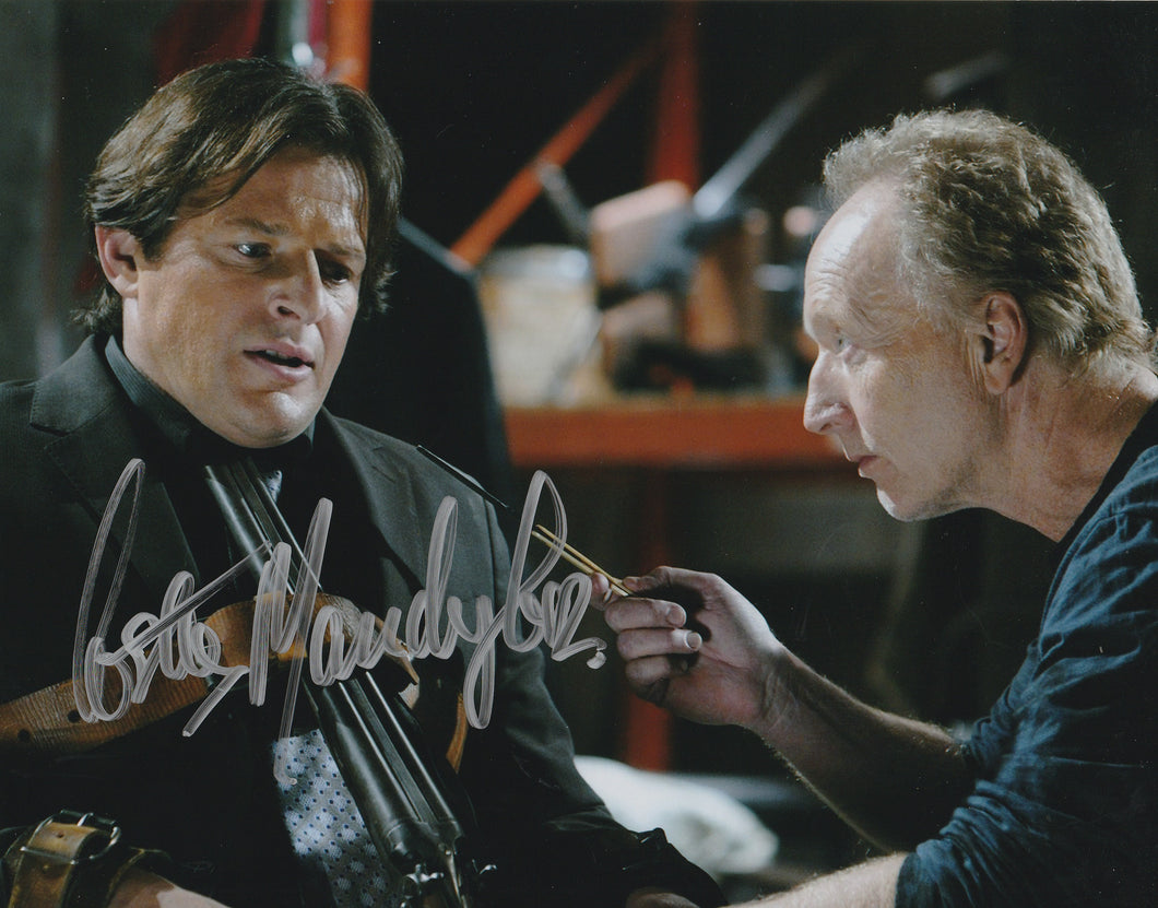 Costas Mandylor signed SAW 8x10 on metallic paper