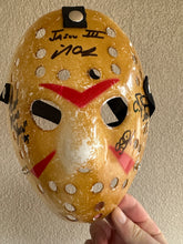 Load image into Gallery viewer, Friday The 13th Sean Cunningham, Mike DeLuna, Derek Mears, and CJ Graham signed hockey mask JSA
