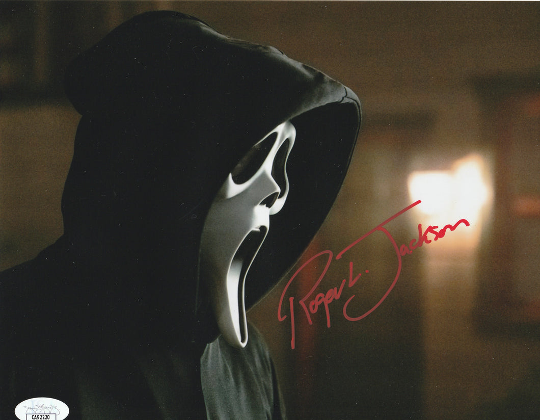 Scream Roger Jackson signed Ghostface 8x10 JSA