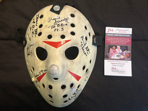 Friday The 13th Part 3 cast signed hockey mask JSA  13X Studios signed by 6