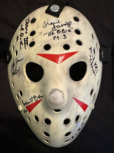 Friday The 13th Part 3 cast signed hockey mask JSA  13X Studios signed by 6