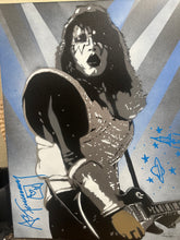 Load image into Gallery viewer, Ace Frehley signed print on canvas Kiss 18x24
