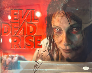 Alyssa Sutherland signed Evil Dead Rise 11x14 photo JSA METALLIC PAPER