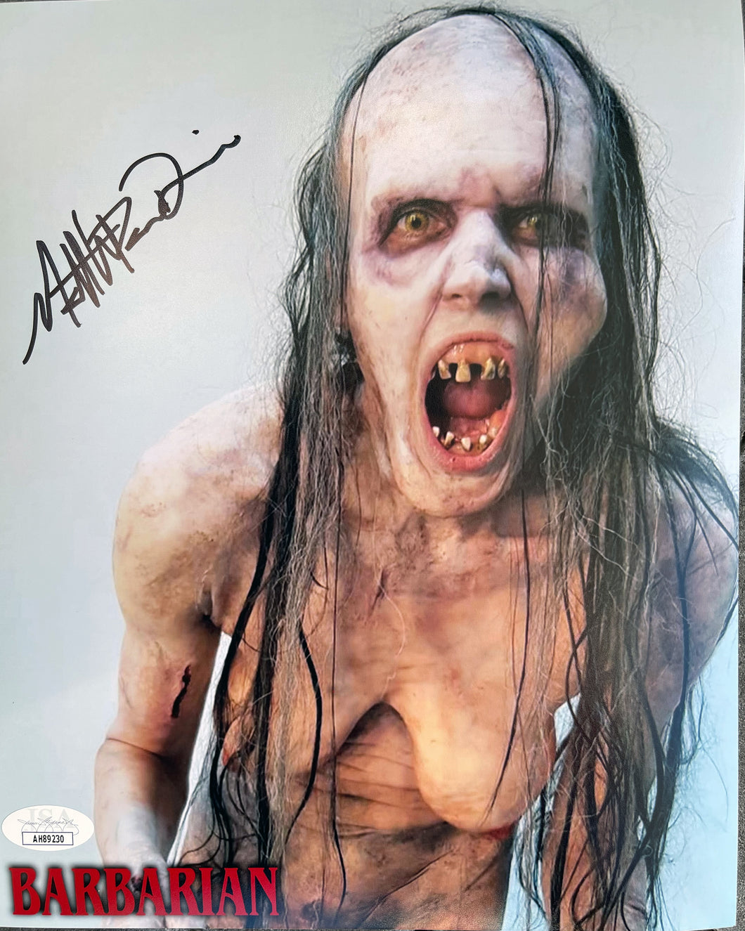 Matthew Patrick Davis signed Barbarian 8x10 JSA