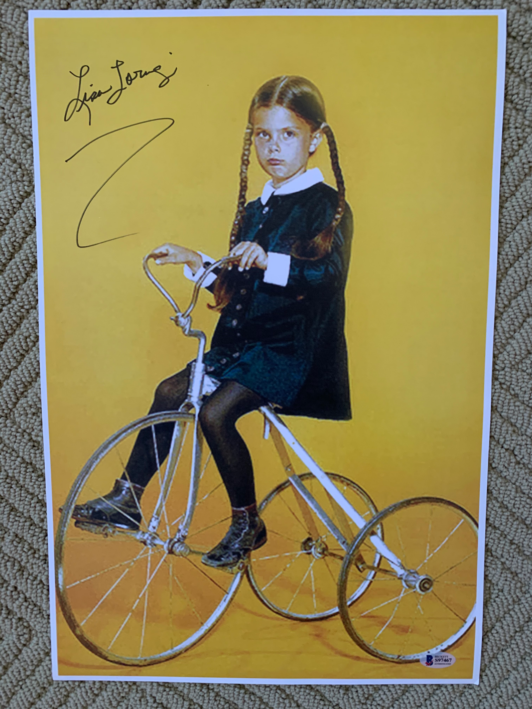 ADDAMS FAMILY LISA LORING signed 11x17 Photo WEDNESDAY ADDAMS  Beckett COA
